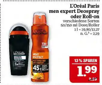 Marktkauf L'oréal paris men expert deospray oder roll-on Angebot