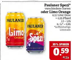 Marktkauf Paulaner spezi oder limo orange Angebot