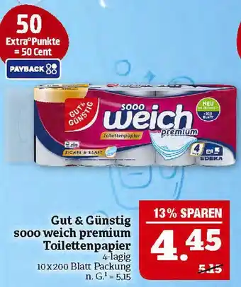 Marktkauf Gut & günstig sooo weich premium toilettenpapier Angebot