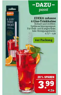 Marktkauf Edeka zuhause 6 glas-trinkhalme Angebot