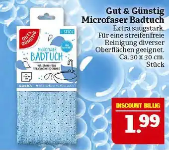 Marktkauf Gut & günstig microfaser badetuch Angebot