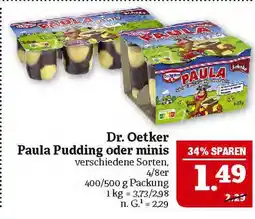 Marktkauf Dr. oetker paula pudding oder minis Angebot