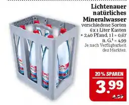 Marktkauf Lichtenauer natürliches mineralwasser Angebot