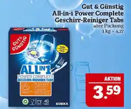 Marktkauf Gut & günstig all-in-1 power complete geschirr-reiniger tabs Angebot