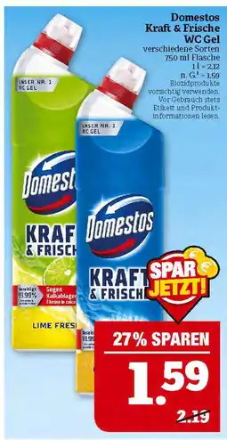 Marktkauf Domestos kraft & frische wc gel Angebot