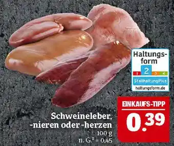 Marktkauf Schweineleber, -nieren oder -herzen Angebot