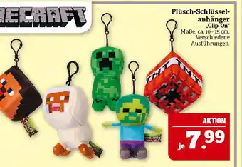 Marktkauf Minecraft plüsch-schlüsselanhänger clip-on Angebot