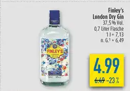 diska Finley's london dry gin Angebot