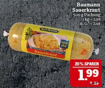 Marktkauf Baumann sauerkraut Angebot