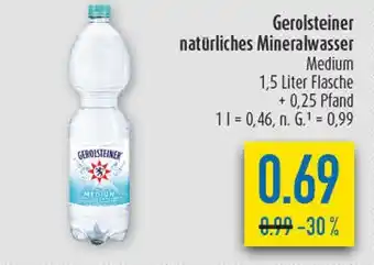 diska Gerolsteiner natürliches mineralwasser Angebot