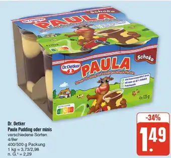 nah & gut Dr. oetker paula pudding oder minis Angebot