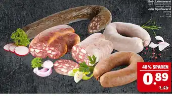 Marktkauf Blut- leberwurst oder speckwurst Angebot