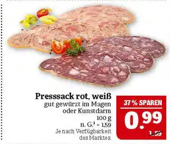 Marktkauf Presssack rot, weiß Angebot