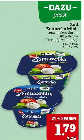 Marktkauf Zott zottarella minis Angebot