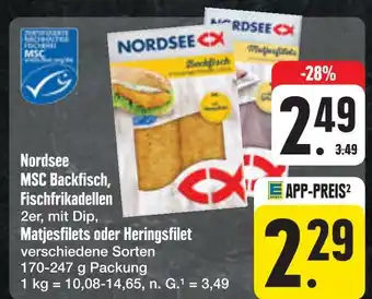 E-Center Nordsee msc backfisch, fischfrikadellen Angebot