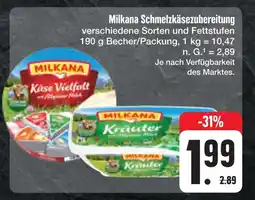 E-Center Milkana käse vielfalt oder kräuter Angebot