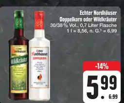 E-Center Echter nordhäuser doppelkorn oder wildkräuter Angebot