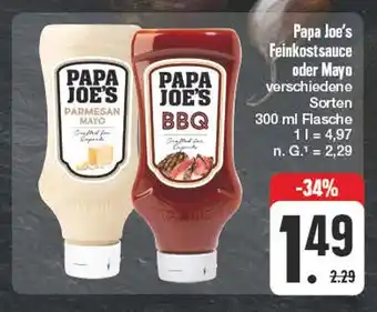 E-Center Papa joe's feinkostsauce oder mayo verschiedene sorten Angebot