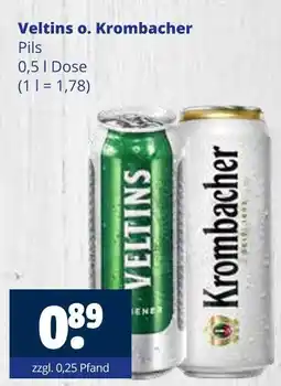 Getränkewelt Veltins o. krombacher pils Angebot