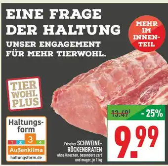 Marktkauf Tierwohl plus frischer schweine-rückenbraten Angebot