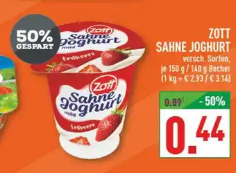 Marktkauf Zott sahne joghurt Angebot