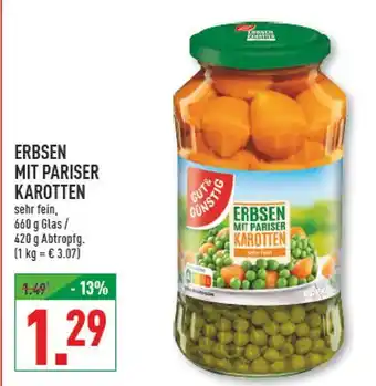 Marktkauf Gut & günstig erbsen mit pariser karotten Angebot