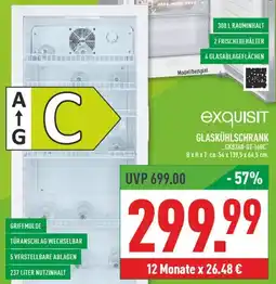 Marktkauf Exquisit glaskühlschrank Angebot