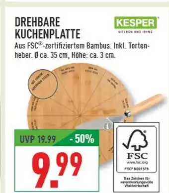 Marktkauf Kesper drehbare kuchenplatte Angebot