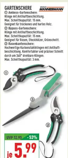 Marktkauf Mannesmann gartenschere Angebot