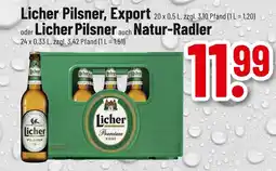 trinkgut Licher pilsner, export oder pilsner auch natur-radler Angebot