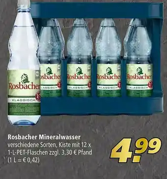 Marktkauf Rosbacher Mineralwasser Angebot