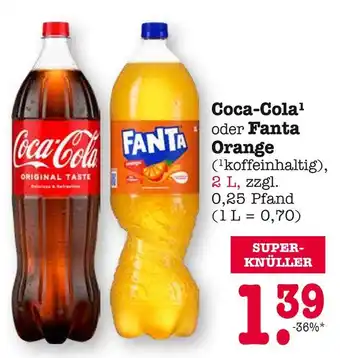 E-Center Coca-cola coca-cola oder fanta orange Angebot