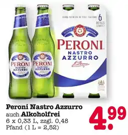 E-Center Peroni nastro azzurro auch alkoholfrei Angebot