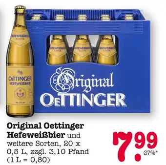 E-Center Oettinger original oettinger hefeweißbier Angebot