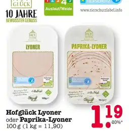 E-Center Hofglück lyoner oder paprika-lyoner Angebot