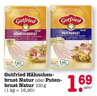 E-Center Gutfried hähnchenbrust natur oder putenbrust natur Angebot