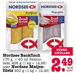 E-Center Nordsee backfisch oder matjesfilets Angebot