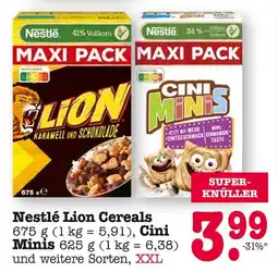 E-Center Nestlé lion cereals oder cini minis Angebot