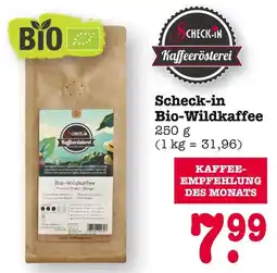 E-Center Scheck-in kaffeerösterei bio-wildkaffee Angebot