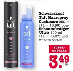 E-Center Schwarzkopf taft haarspray cashmere oder schaumfestiger ultra Angebot