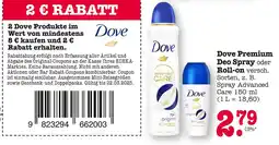 E-Center Dove dove premium deo spray oder roll-on Angebot