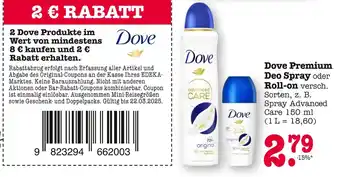 E-Center Dove dove premium deo spray oder roll-on Angebot