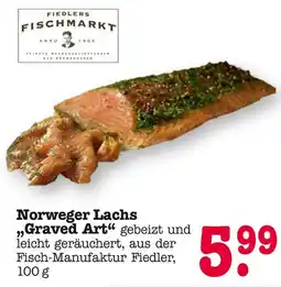 E-Center Fiedlers fischmarkt norweger lachs graved art Angebot