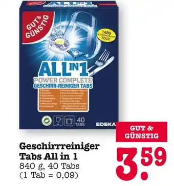 E-Center Gut & günstig geschirrreiniger tabs all in 1 Angebot