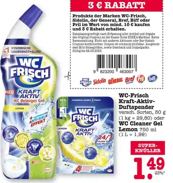 E-Center Wc frisch kraft-aktiv-duftspender oder wc cleaner gel lemon Angebot
