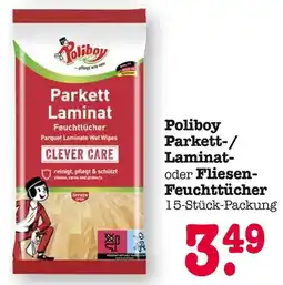 E-Center Poliboy parkett-/ laminat- oder fliesen-feuchttücher Angebot