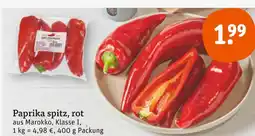 tegut Paprika spitz, rot Angebot