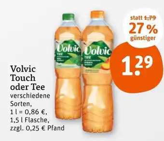 tegut Volvic touch oder tee Angebot
