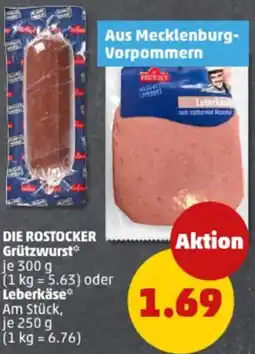 PENNY DIE ROSTOCKER Grützwurst oder Leberkäse Angebot