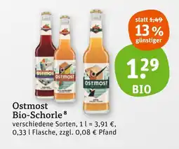 tegut Ostmost bio-schorle Angebot